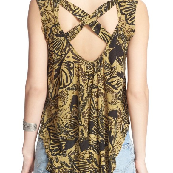 Free People Sugar Cane Blouse XS Green - Picture 3 of 6